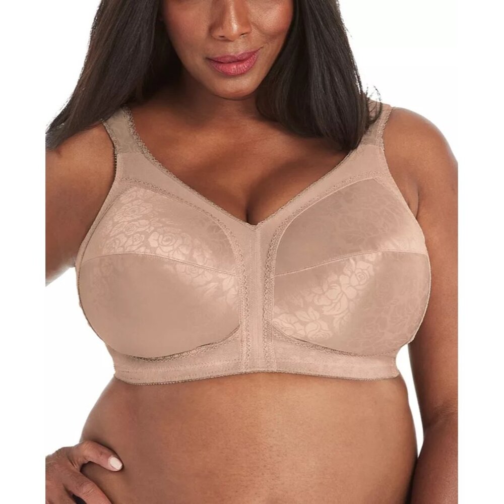 Playtex 18 Hour Ultimate Shoulder Comfort Wireless Bra Sz 44C Nude Jacquard